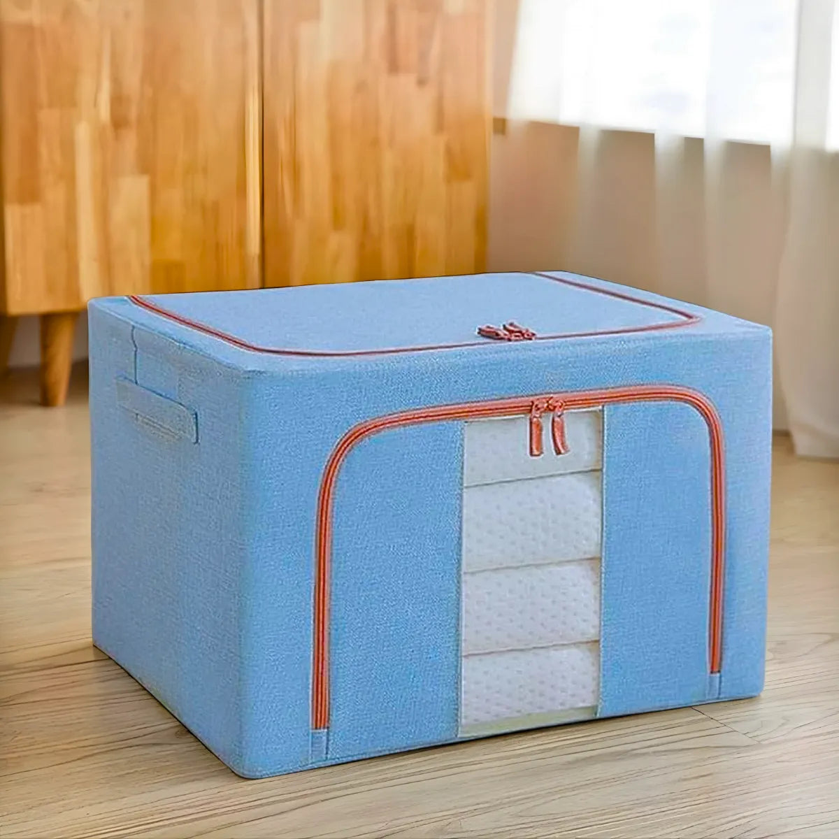 Caixa Organizadora De Roupas Multiuso Dobrável - AZUL