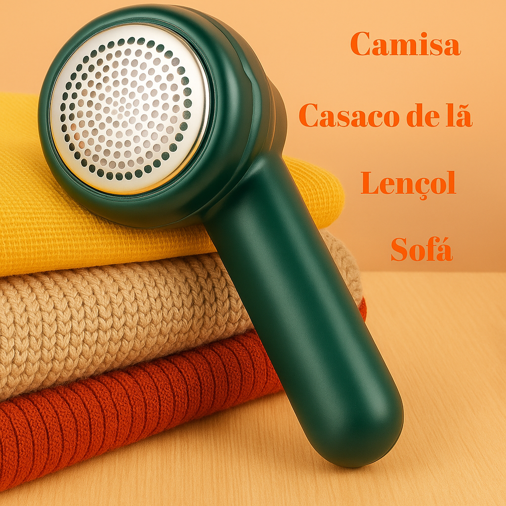 Removedor Elétrico De Pelos Fiapos Verde