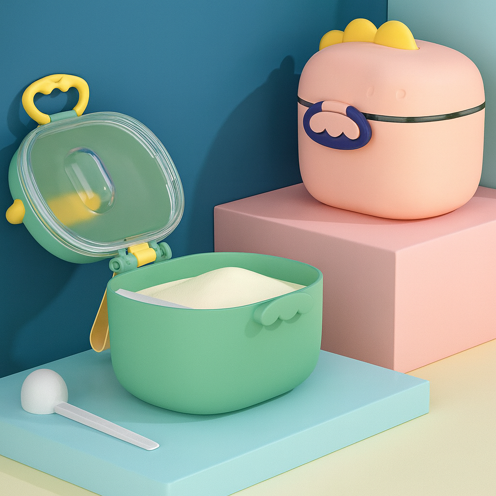 Pote Dosador de Leite em Pó Infantil com Colher Medidora  Ro