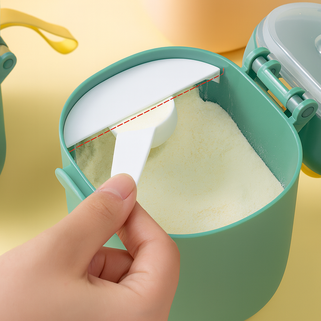 Pote Dosador de Leite em Pó Infantil com Colher Medidora  Ro