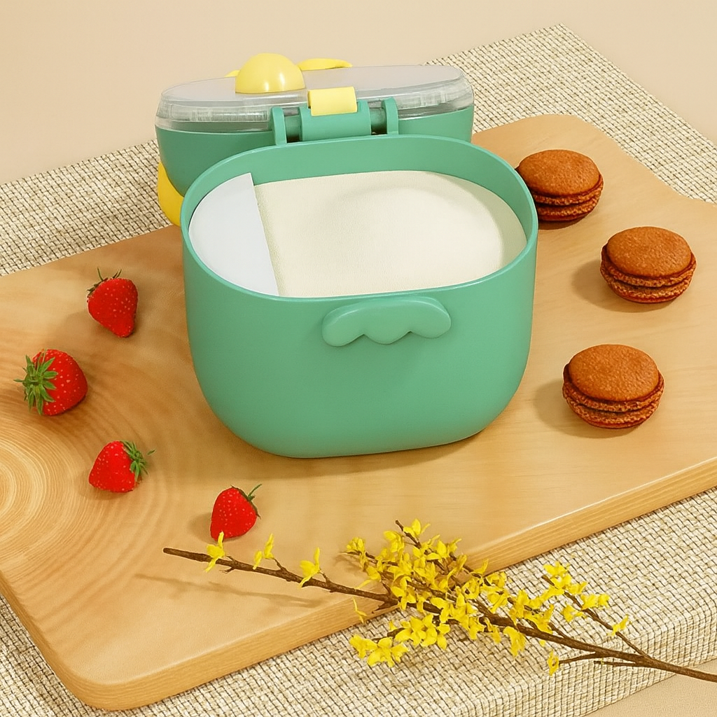 Pote Dosador de Leite em Pó Infantil com Colher Medidora Ver